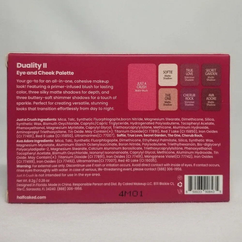 Half Caked - Eye and Cheek Palette - Duality II (Rosy Neutral)